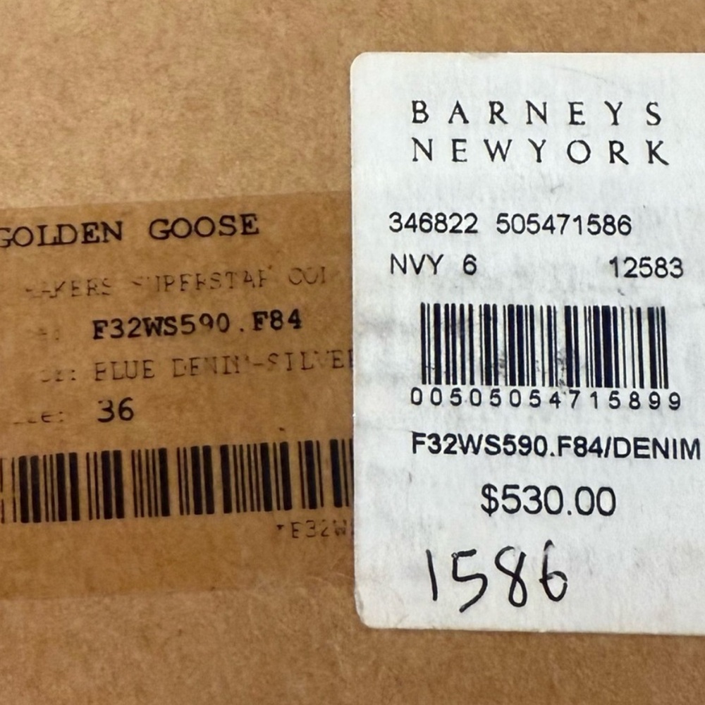 AUTHENTIC Golden Goose DENIM and White Sneakers - Picture 4 of 6